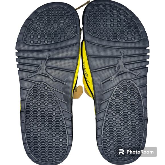 Jordan Hydro IV Retro 4 Lightning Yellow Black White Slide DN4238-701 Size 13 - Picture 2 of 2